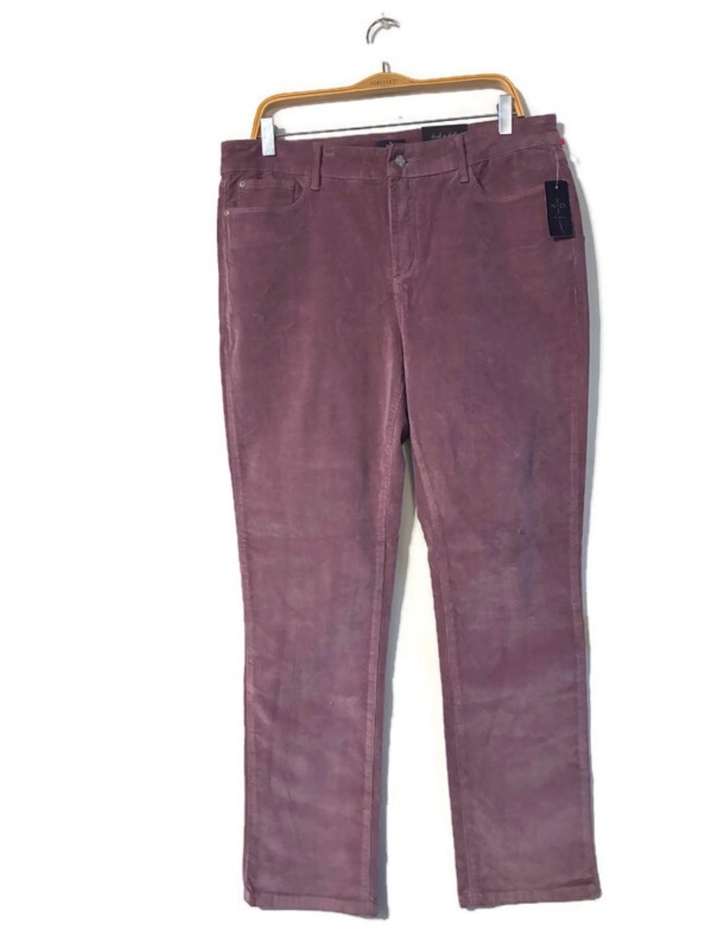 NWT NYDJ Wisteria Purple Super Soft Micro Corduroy Skinny Pants Jeans Size 14 32